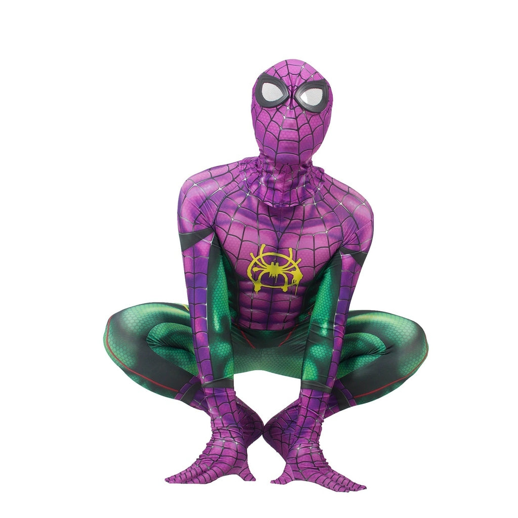 Fantasia Homem-Aranha Traje Duende Verde Adulto Cosplay Luxo Profissional