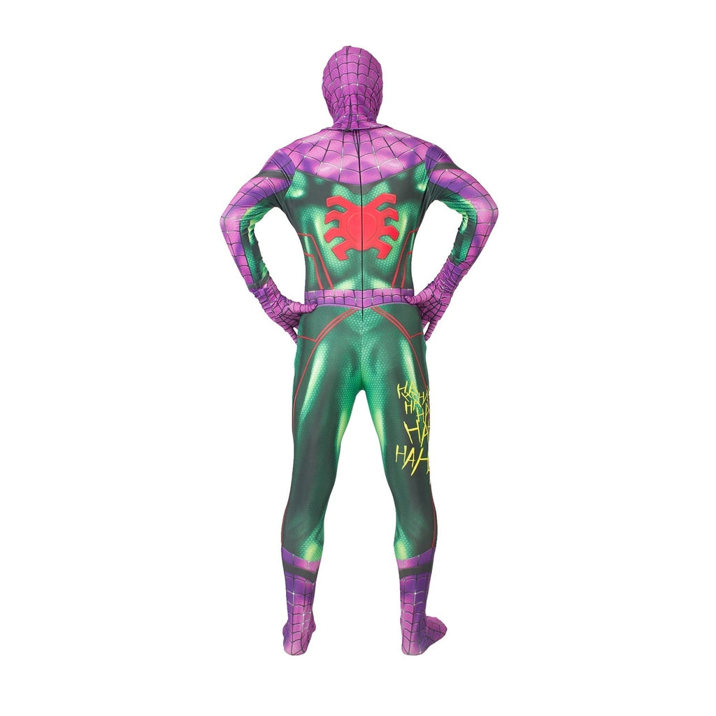 Fantasia Homem-Aranha Traje Duende Verde Adulto Cosplay Luxo Profissional