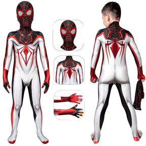 Fantasia Infantil Homem-Aranha Miles Morales Game ps5 Ultimate Crianças Traje