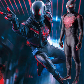 Fantasia Homem-Aranha Miles Morales Game Cosplay Traje Luxo Profissional