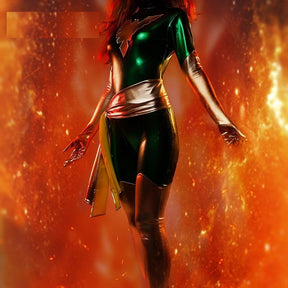 Fantasia Feminina Jean Grey Fênix Negra Hq Adulto Cosplay Traje Luxo X- MEN