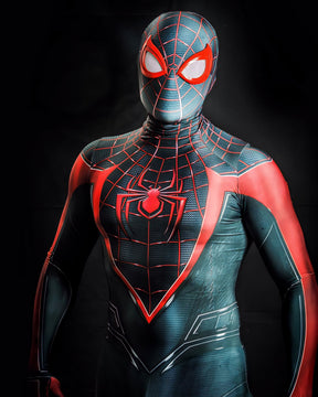 Fantasia Miles Morales Game PS5 Homem-Aranha Ultimate Cosplay Traje Luxo Profissional