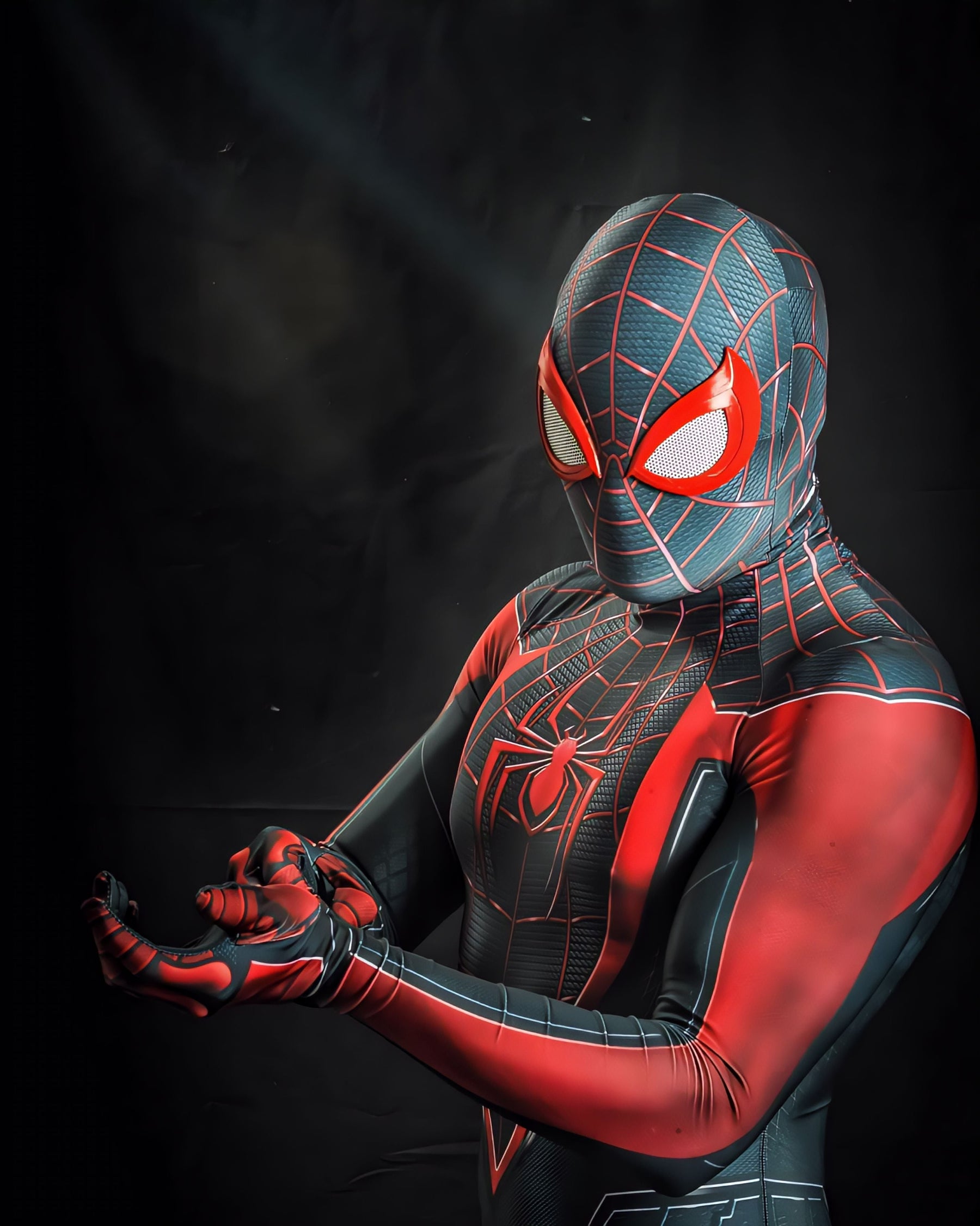 Fantasia Miles Morales Game PS5 Homem-Aranha Ultimate Cosplay Traje Luxo Profissional