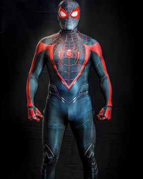 Fantasia Miles Morales Game PS5 Homem-Aranha Ultimate Cosplay Traje Luxo Profissional