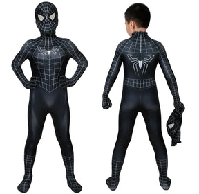 Fantasia Infantil Black Homem-Aranha Venom Filme Cosplay Crianças Traje Luxo