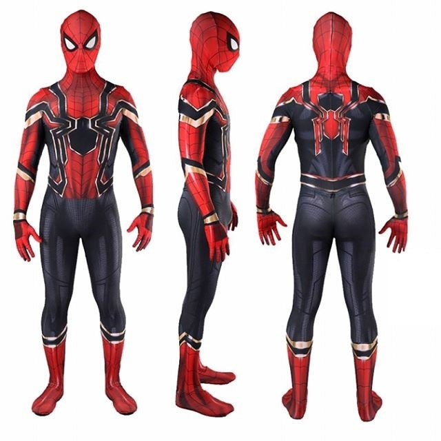 Fantasia Cosplay Heróis Masculina Homem Aranha De Ferro Vingadores Ultimato LUXO