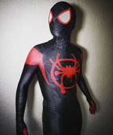 Fantasia Homem-Aranha Miles Morales Aranhaverso Adulto Cosplay Traje Luxo