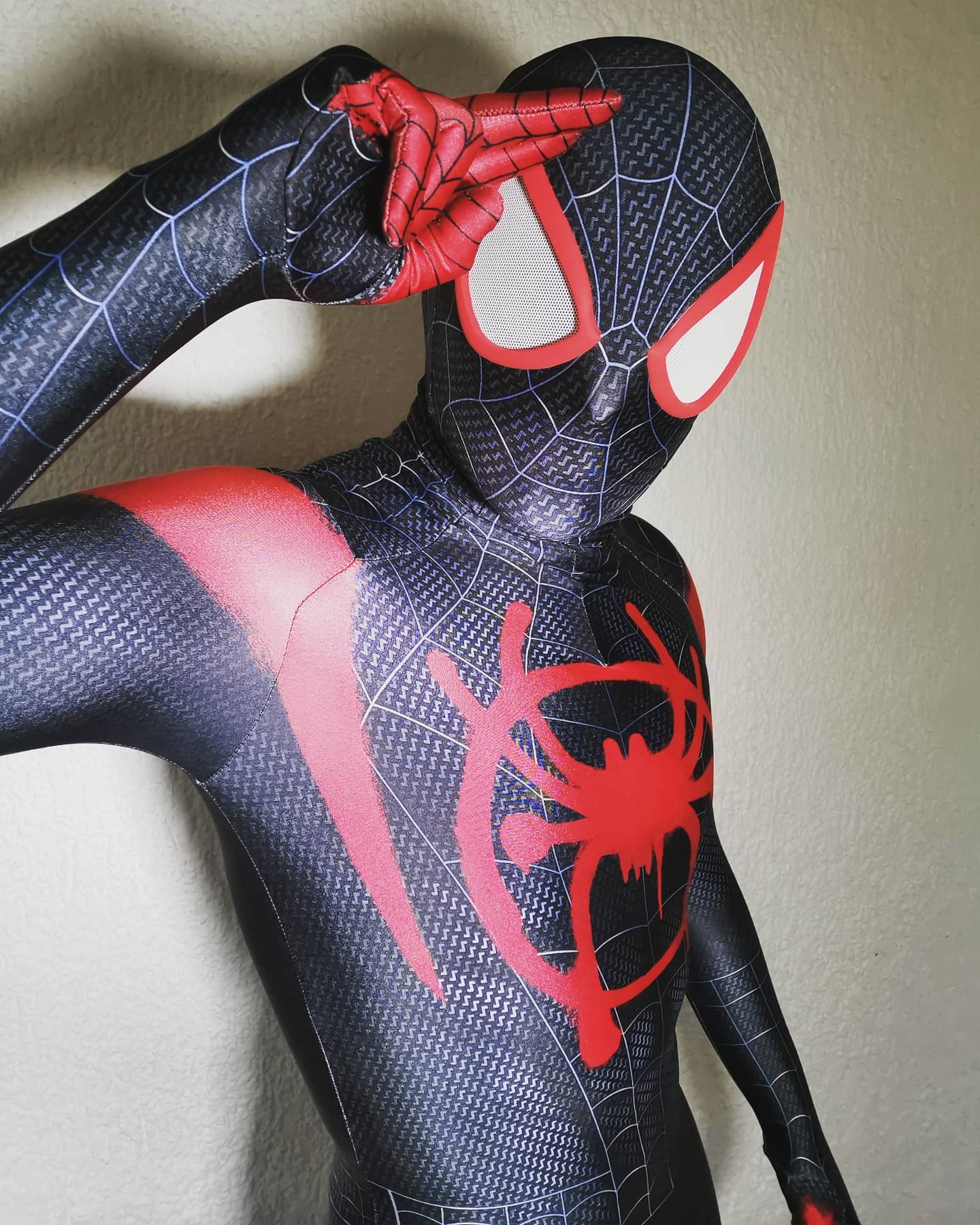 Fantasia Homem-Aranha Miles Morales Aranhaverso Adulto Cosplay Traje Luxo