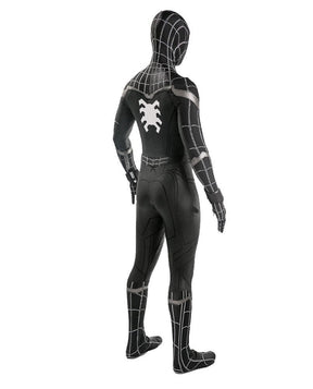 Fantasia Homem-Aranha Tom Holland Black Adulto Cosplay Traje Luxo Profissional