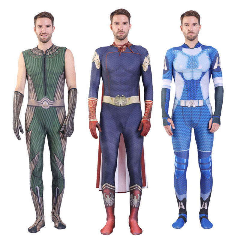 Fantasia Masculina Profundo The Boys Adulto Cosplay Traje Luxo