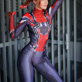 Fantasia Homem-Aranha de Ferro Feminina Luxo Traje Profissional Cosplay Mulheres